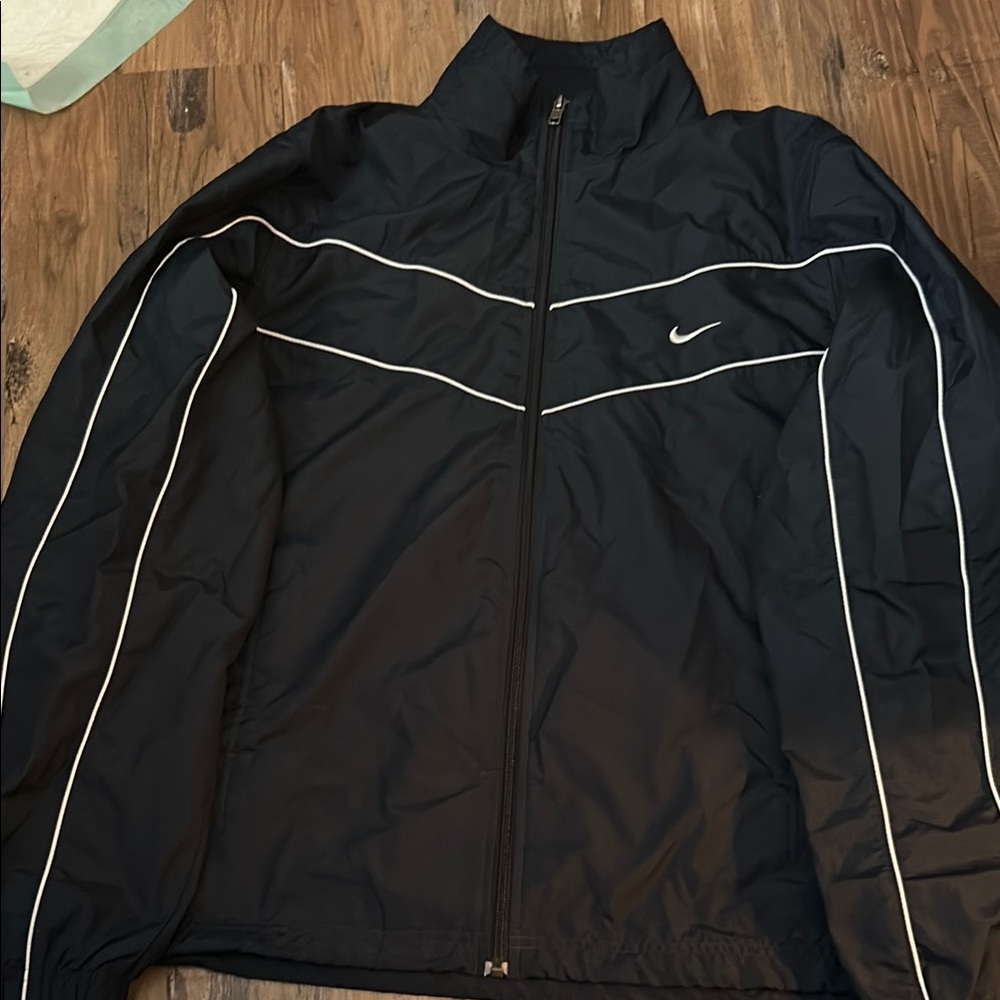 Nike Black and White Windbreaker Jacket